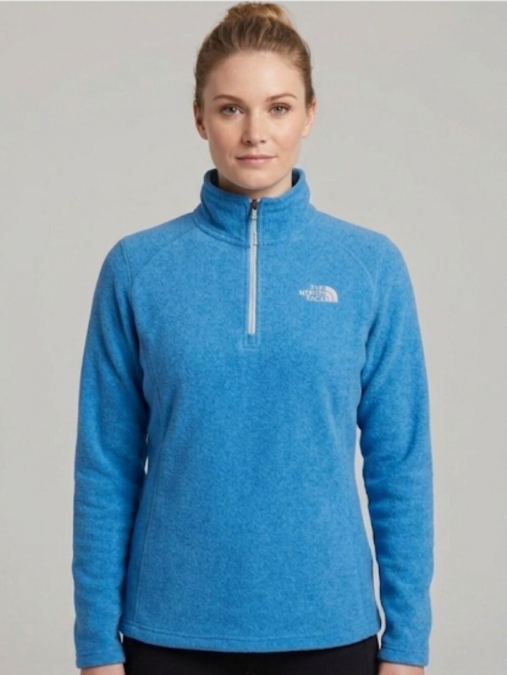 The North Face Lightweight Blue Fleece 1/4 Zip Pullover Top Women’s Size Large
